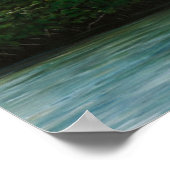 Blue Herone Art Print Poster (Ecke)