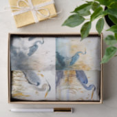 Blue Herons Collage 1 Dekoupage Paper Seidenpapier (Geschenk)