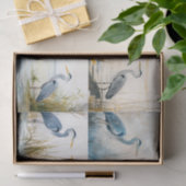 Blue Herons Collage 2 Decoupage Paper Seidenpapier (Geschenk)