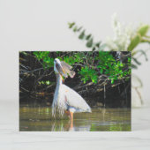 Blue Heron's Lunch-Karte (Stehend Vorderseite)