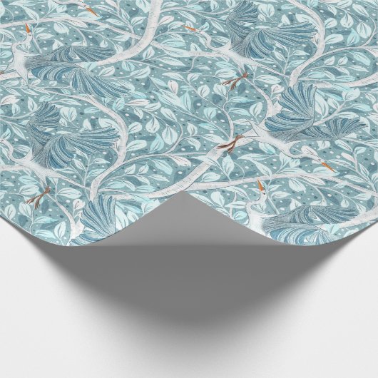 Blue Heron's Serene Nesting Place Geschenkpapier (Ecke)