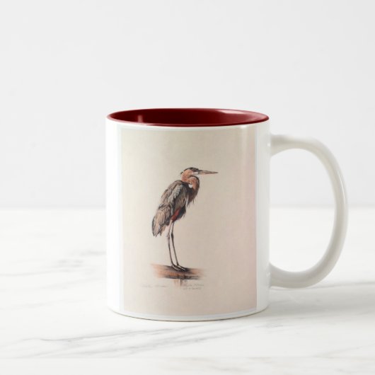 Blue Herron Zweifarbige Tasse (Rechts)