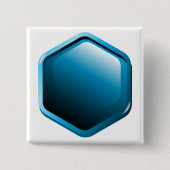 Blue Hexagon Button (Vorderseite)