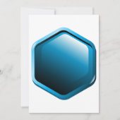 Blue Hexagon Einladungen (Vorderseite)