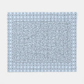 Blue Hexagon Maze Fleecedecke (Vorderseite (Horizontal))