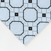 Blue Hexagon Maze Fleecedecke (Ecke)