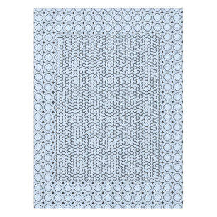 Blue Hexagon Maze Tischdecke