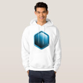 Blue Hexagon Mens Hoodie (Vorne ganz)