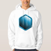 Blue Hexagon Mens Hoodie (Vorderseite)