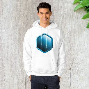 Blue Hexagon Mens Hoodie
