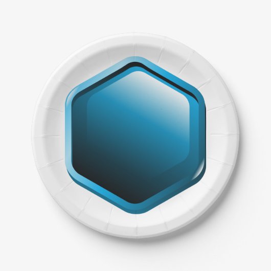 Blue Hexagon Paper Teller (Vorderseite)