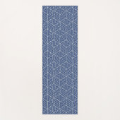 Blue Hexagon Pattern Yoga Mat Yogamatte (Vorderseite)