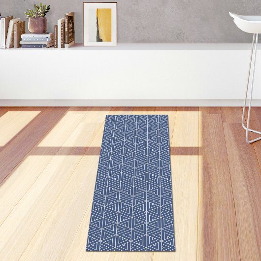 Blue Hexagon Pattern Yoga Mat Yogamatte