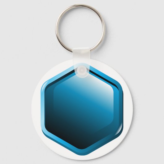 Blue Hexagon Schlüsselanhänger (Rückseite)