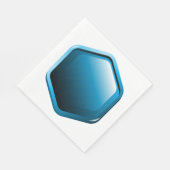 Blue Hexagon Shape Paper Napkins Serviette (Ecke)