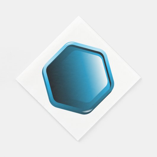 Blue Hexagon Shape Paper Napkins Serviette (Ecke)