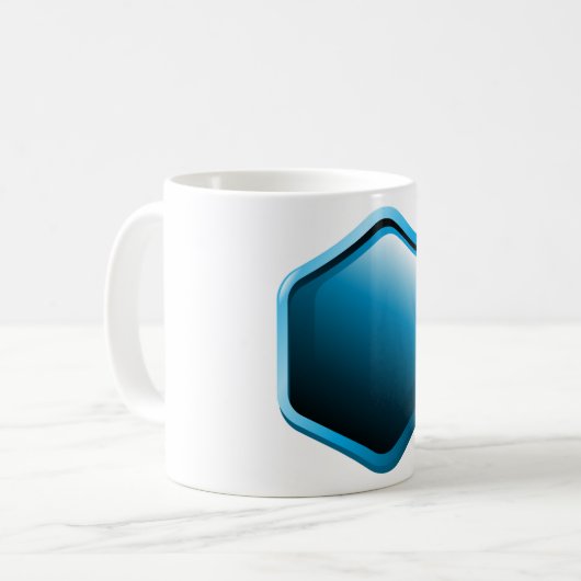 Blue Hexagon Tasse (Vorderseite Links)