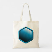 Blue Hexagon Tote Bag Tragetasche (Rückseite)