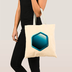 Blue Hexagon Tote Bag Tragetasche