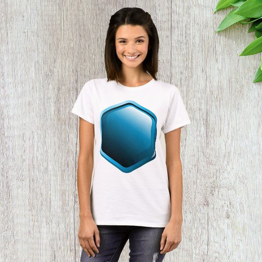 Blue Hexagon Womens T - Shirt