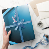 Blue Hexagon Wrapping Paper Geschenkpapier