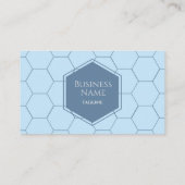 Blue Hexagons Business Card Visitenkarte (Rückseite)