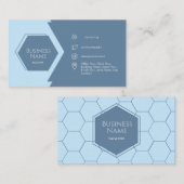 Blue Hexagons Business Card Visitenkarte (Vorne/Hinten)