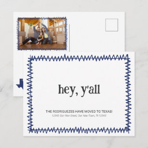 Blue Hey Y'all - Nach Texas gezogen Postkarte
