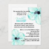 Blue Hibiskus Art Wedding Frühstück Einladung (Vorne/Hinten)
