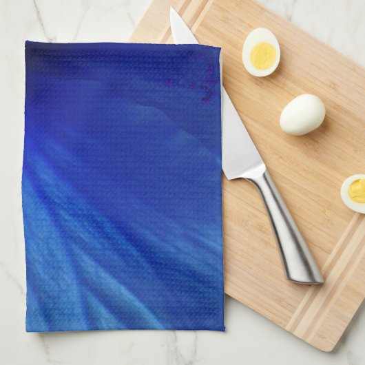 Blue Hibiskus Blume Geschirrtuch (Viertel Falte)