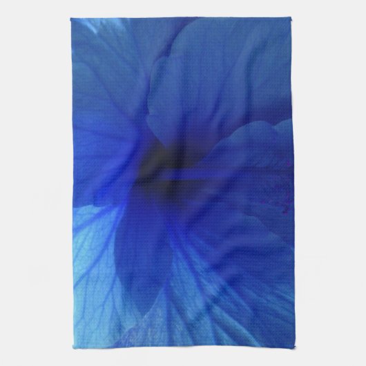 Blue Hibiskus Blume Geschirrtuch (Vertikal)
