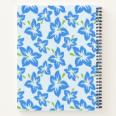 Blue Hibiskus Blume Notizblock (Rückseite)