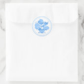 Blue Hibiskus Wedding Sticker (Tasche)
