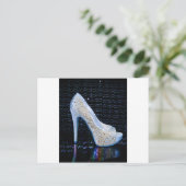 Blue High Heel Postkarte (Stehend Vorderseite)