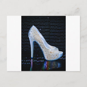 Blue High Heel Postkarte