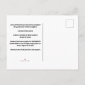 Blue High School Choir Foto Abschluss Ankündigungspostkarte (Rückseite)