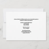 Blue High School Choir Foto Graduation Party Einladung (Rückseite)