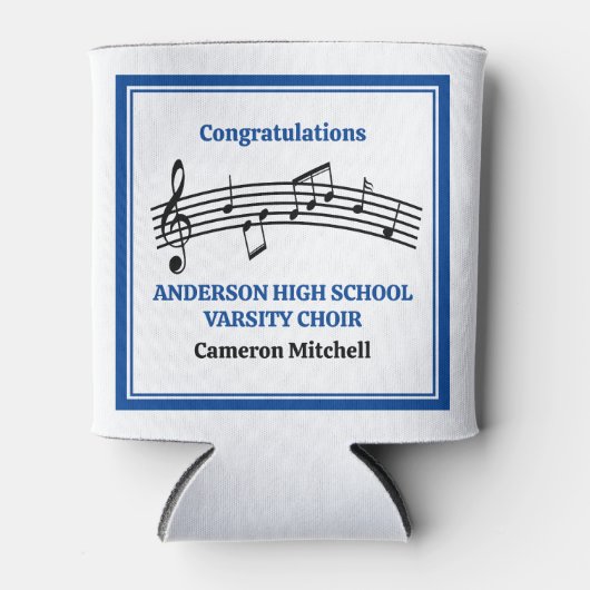 Blue High School Chor Custom Party Dosenkühler (Vorderseite)