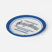 Blue High School Chor Custom Party Pappteller (Schrägansicht)