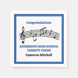 Blue High School Chor Custom Party Serviette