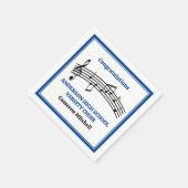 Blue High School Chor Custom Party Serviette (Ecke)