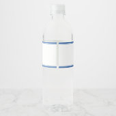 Blue High School Chor Custom Party Wasserflaschenetikett (Rückseite)