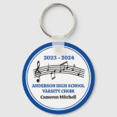 Blue High School Chor Personalisiert Schlüsselanhänger (Rückseite)
