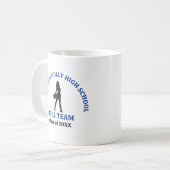 Blue High School Drill Team Tänzerin Personalisier Kaffeetasse (Vorderseite Links)