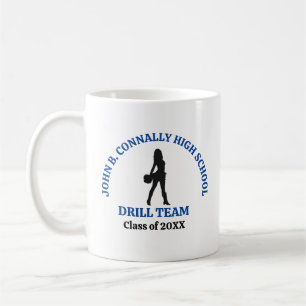 Blue High School Drill Team Tänzerin Personalisier Kaffeetasse