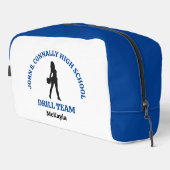Blue High School Drill Team Tänzerin Personalisier Waschbeutel (Rechte Ecke)