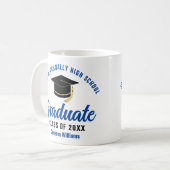 Blue High School Graduate Custom 2023 Graduation Kaffeetasse (Vorderseite Links)