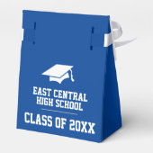Blue High School Graduation Party Geschenkschachtel (Rückseite)