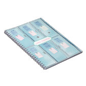 Blue High School Lockers Notizblock (Rechte Seite)