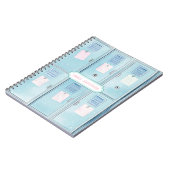 Blue High School Lockers Notizblock (Linke Seite)